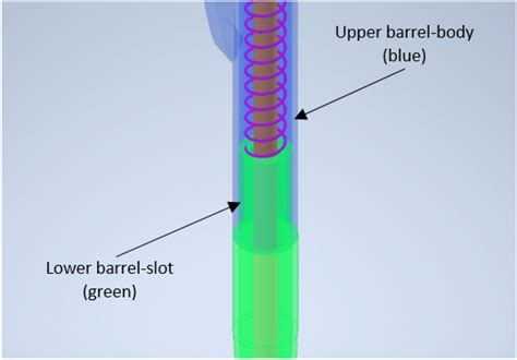 Fully Constrained Connection Between The Features Upper Barrel Body