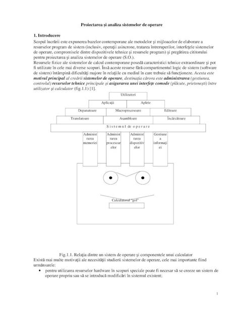 Pdf Proiectarea I Analiza Sistemelor De Operare