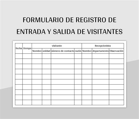 Plantillas Control De Acceso Para Excel Gratis Y Hojas De C Lculo De