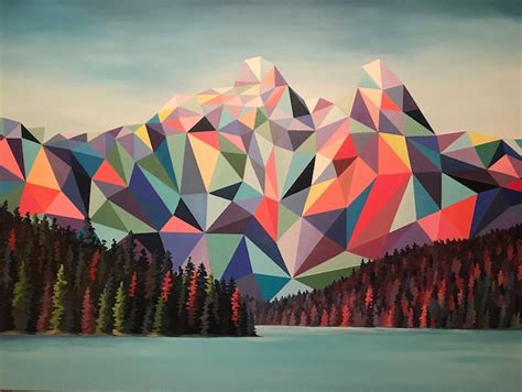 Geometric And Colorful Mountains Fubiz Media