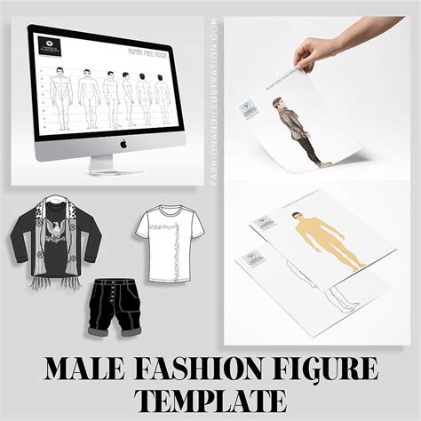 Male Fashion Figure Templates In Vector And Format