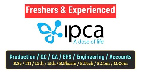 Freshers Experienced Ipca Laboratories Hiring For Production QC