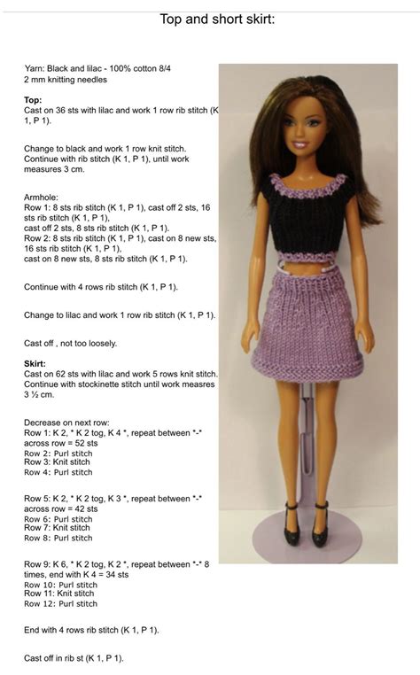 Pin By Barbara Fox On Barbie Clothes Barbie Knitting Patterns Sewing