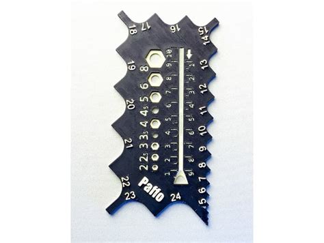 fillet gauge mm  mm metric bolt nuts checker por paffo