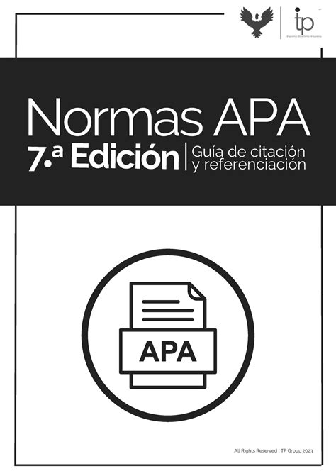 E Book Normas APA 7 ᵃ Edición Normas APA Guía de citación y