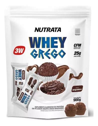 Whey Protein Grego 3w 900g Refil Nutrata 22 Doses Brigadeiro MercadoLivre