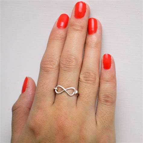 Silver Infinity Ring Etsy