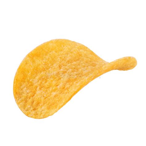 Potato Chip Isolated On White With Clipping Path Stock Photo Image Of