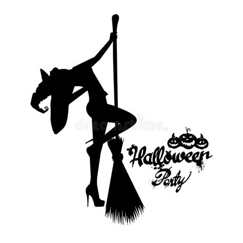 Set of Silhouette Image of Halloween Witches. Witch, Halloween ...