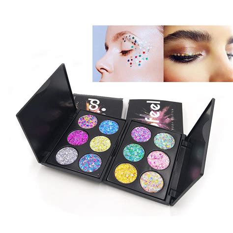 Popfeel Colors Diamond Powder Glitter Eye Shadow Powder Palette Shiny