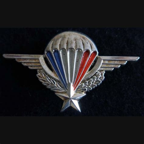 Insigne M Tallique Brevet Parachutiste Tricolore Boussemart G