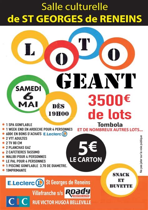 LOTO Saint Georges Infos Saint Georges De Reneins