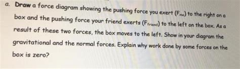 Solved a. Draw a force diagram showing the pushing force you | Chegg.com