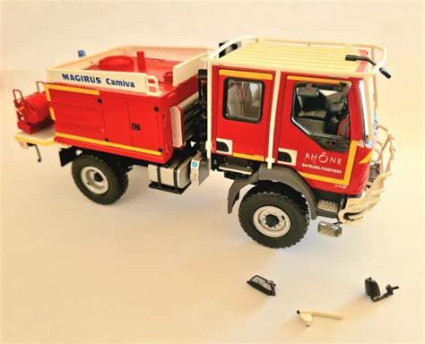 VÉHICULE CAMION MINIATURE Pompier ELIGOR NOREV CCFM RENAULT MIDLUM