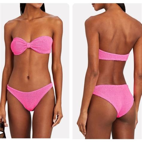 Hunza G Swim Hunza G Jean Knotted Bandeau Bikini Set Poshmark