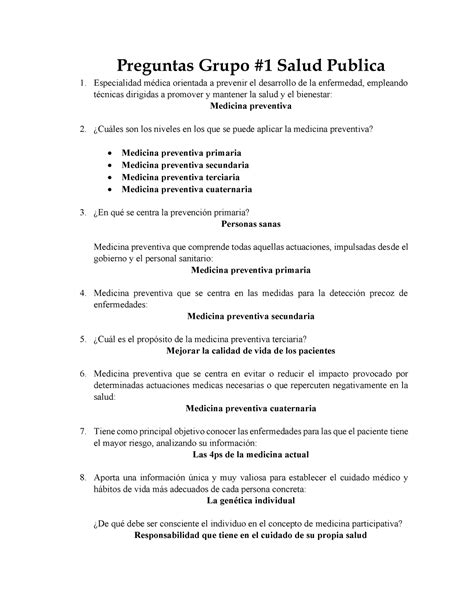 Preguntas Salud Publica 1ra U Preguntas Grupo 1 Salud Publica