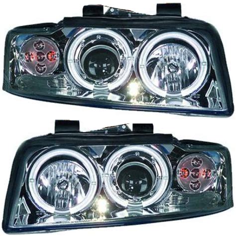 Phares Avant Audi A B Angel Eyes Chrome Yakaequiper