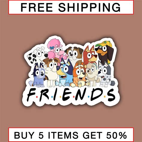 Bluey Friends Stickers Bluey Family Stickers Car Stickers - Etsy