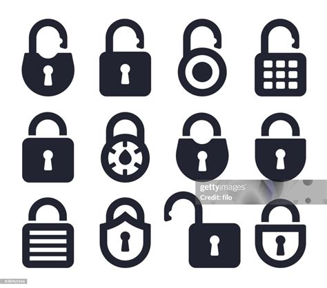 Lock Icons And Symbols High-Res Vector Graphic - Getty Images