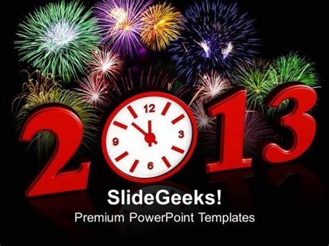 Fireworks And New Year Arrival Events PowerPoint Templates Ppt ...