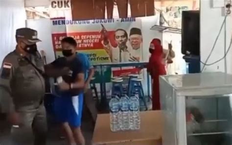 Petugas Satpol Pp Disiram Air Panas Oleh Pemilik Warkop Saat Penertiban