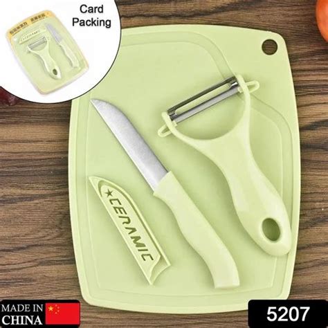 Plastic Kitchen Peeler Green Classic Stainless Steel Piece