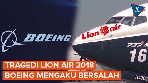 Boeing Disebut Mengaku Bersalah Terkait Kecelakaan Lion Air Pada