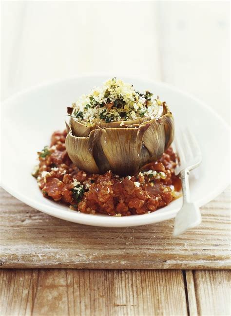 Artichokes With Meat Sauce Recipe Eat Smarter Usa