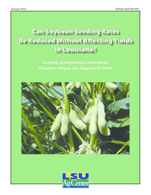 Can Soybean Seeding Rates Be Reduced Without Affecting Yields In Louis