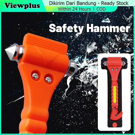 Jual Emergency Safety Glass Hammer Holder Belt Cutter Palu Pemecah