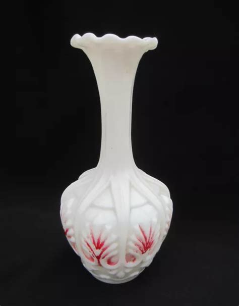 Ancien Vase Blanc Opaline De Foire Portieux Eur Picclick Fr