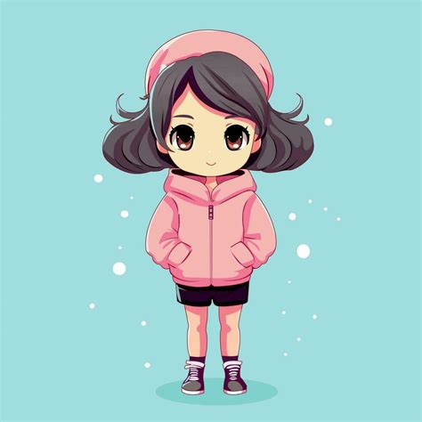 Manually Created Anime Girl Cartoon Character Vector 26744498 Vector Art At Vecteezy