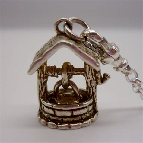 Wishing Well Necklace Sterling Silver Chain Necklace Gem
