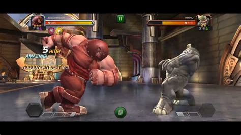 Juggernaut Vs Rhino Marvel Contest Of Champions Youtube