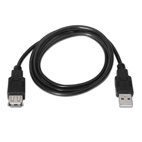 Nanocable Cable USB 2 0 Tipo A A USB Tipo A Macho Hembra 3m Negro