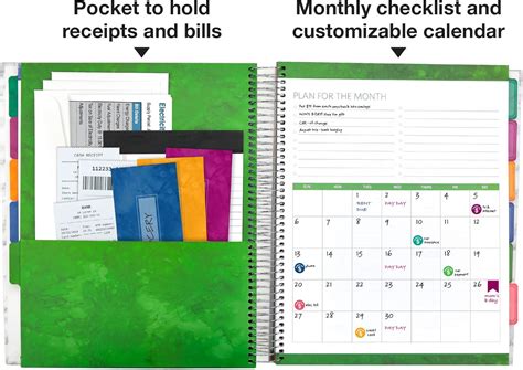 Buy Budget Planner Monthly Bill Organizer With Envelopes And