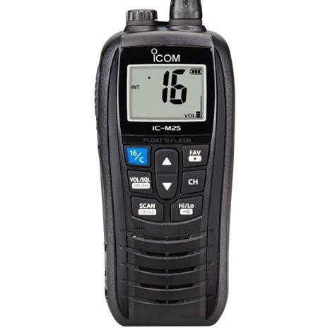 ICOM M25 Buoyant Marine VHF Transceiver Black