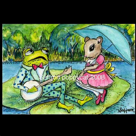 Art Print Froggy Went A Courtin by poppycat on Etsy