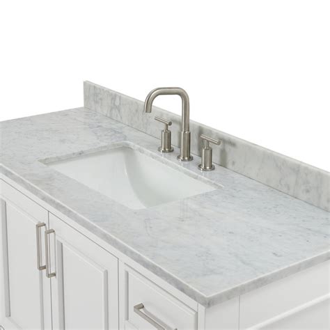 Winston Porter Peighten 55 Single Bathroom Vanity With Carrara Marble