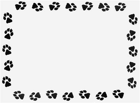 Paw Print Border For Microsoft Word Clipart Best