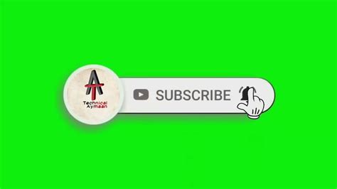 New Subscribe Button And Bell Icon Green Screen I Green Screen