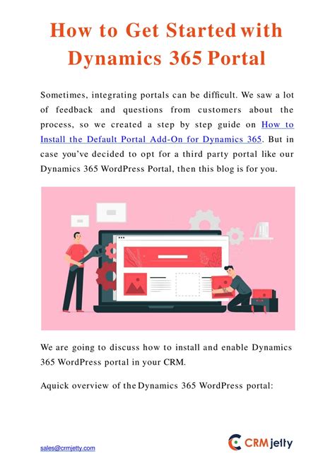 PPT How To Get Started With Dynamics 365 Portal PowerPoint