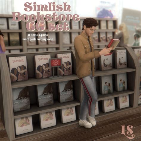 Simlish Bookstore Cc Set Part Files The Sims Build Buy