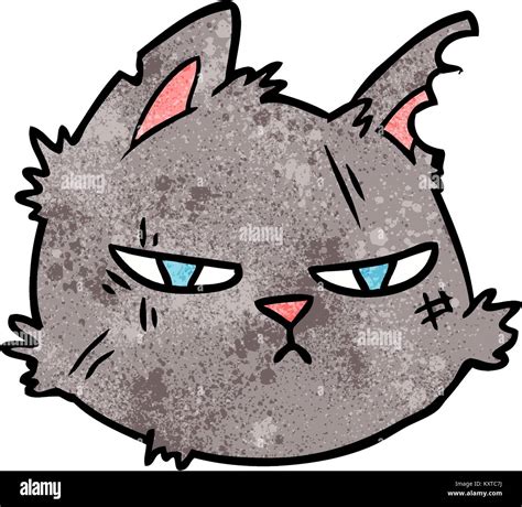 cartoon tough cat face Stock Vector Image & Art - Alamy