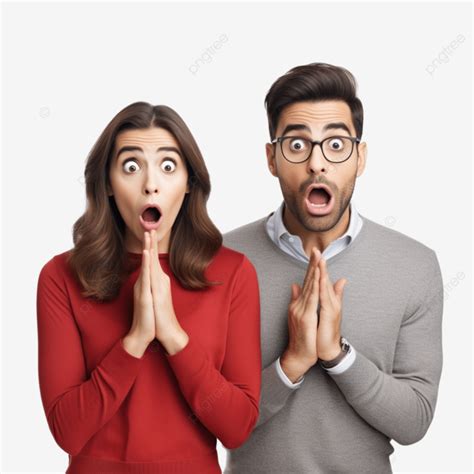 Shocked Couple Stunned By Unbelievable News Couple Cover Mouth Png