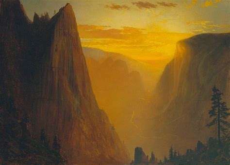 Sunset Yosemite Valley Gilbert Munger 1876 Oil On Canvas 20 X