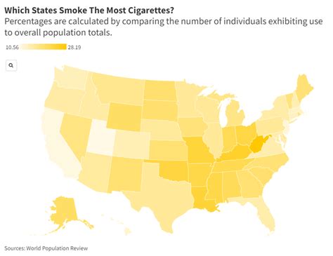 Map Shows States Where People Smoke The Most Cigarettes Newsweek