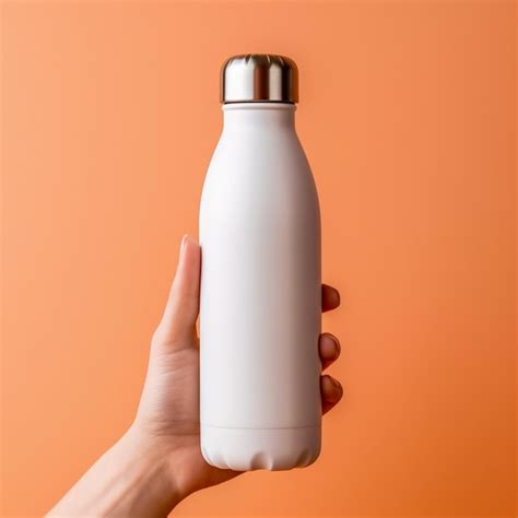 Premium Ai Image White Water Bottle Without Writing Or Design For