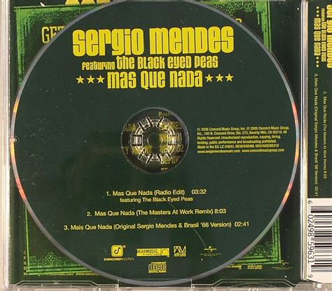 Sergio MENDES feat BLACK EYED PEAS Mas Que Nada vinyl at Juno Records.