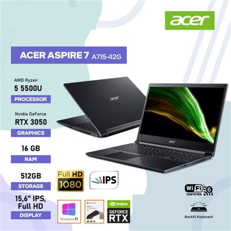 Jual Acer Aspire A G R V Ryzen U G Ssd G Rtx G